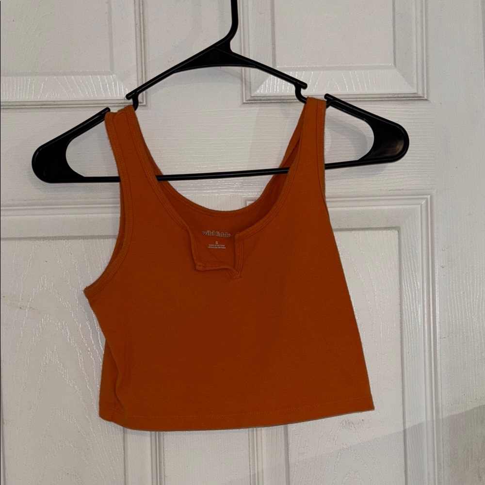 Wild Fable Orange Crop Top with Trendy Design